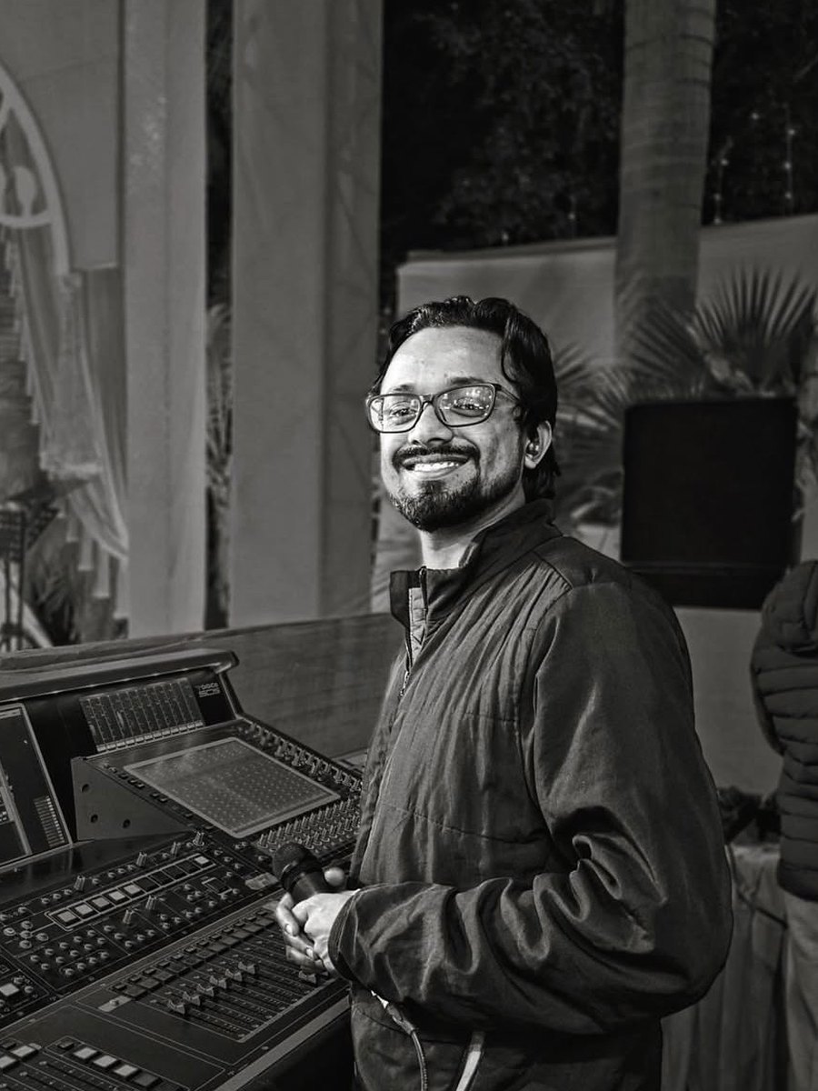 Varun Patil at the mixing desk